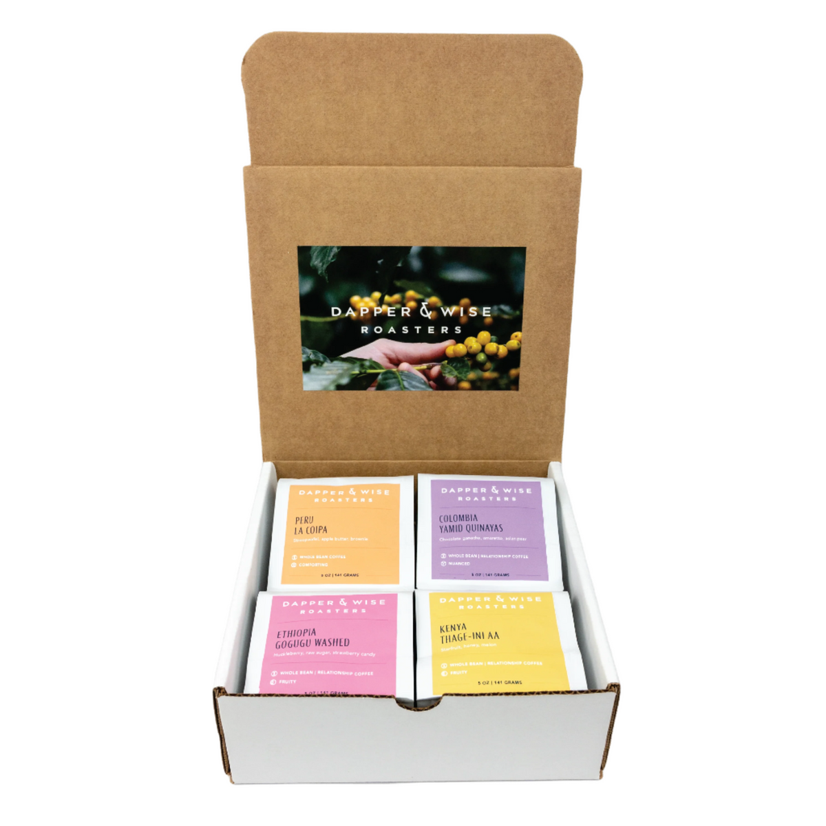 Downing Box Sampler D&W Single Origin Coffee Sample Box – Dapper & Wise